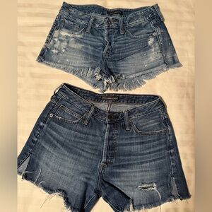 Set of Abercrombie denim shorts